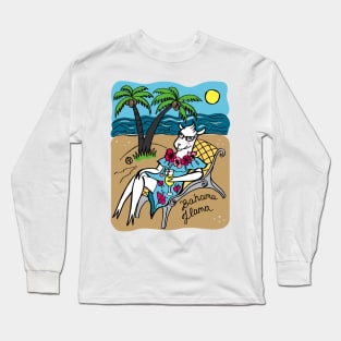 Bahama Llama design Long Sleeve T-Shirt